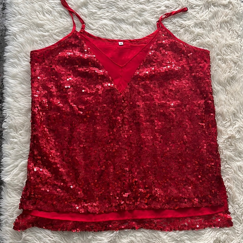 Sequin tank top